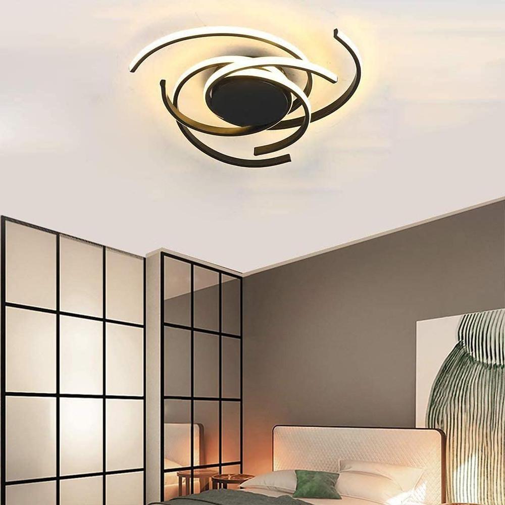 30" Abstract Swirl LED Flush Mount Ceiling Light - Modern Design
