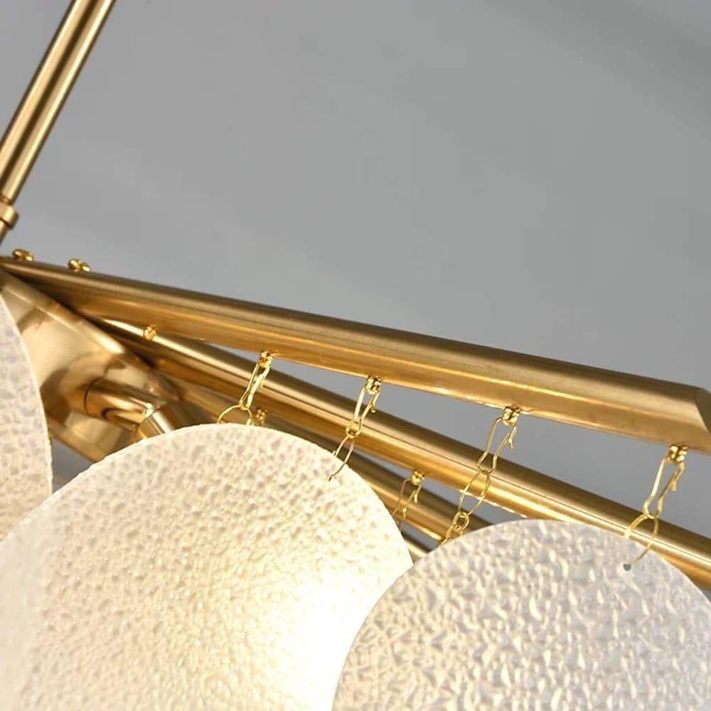 Modern LED Chandelier with Layered Acrylic Panels – 6 Lights