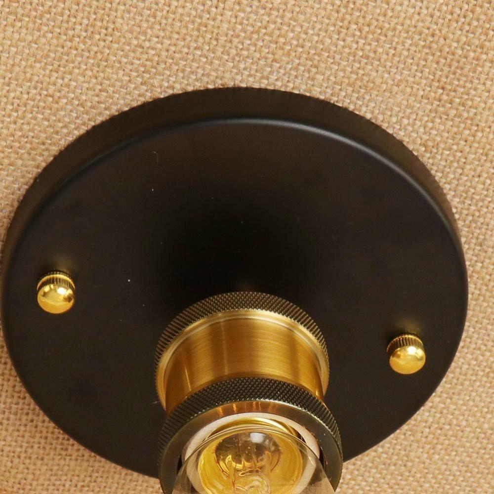 Mini Rustic Metal Flush Mount Ceiling Light - Retro Style