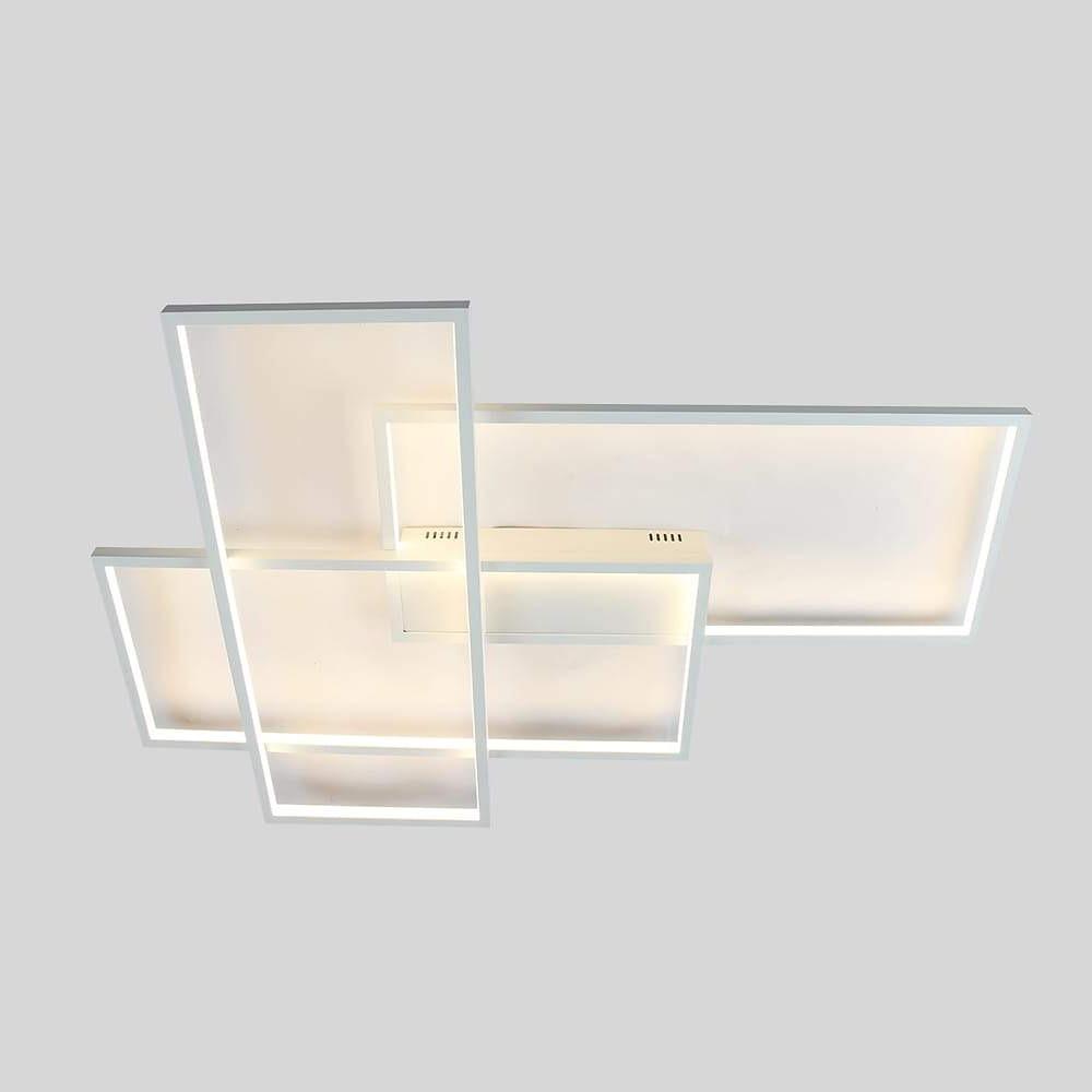 Rectangular Hybrid Modern Flush Mount Ceiling Light with LED