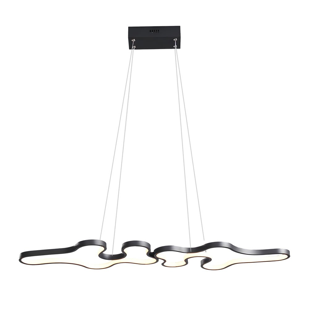 Modern LED Pendant Light - Curved Aluminum & Silica Gel Design