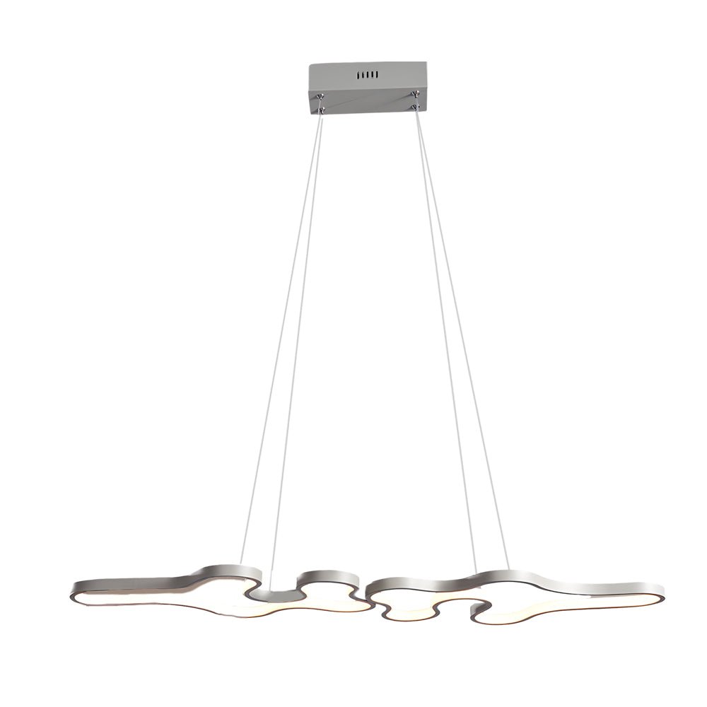 Modern LED Pendant Light - Curved Aluminum & Silica Gel Design