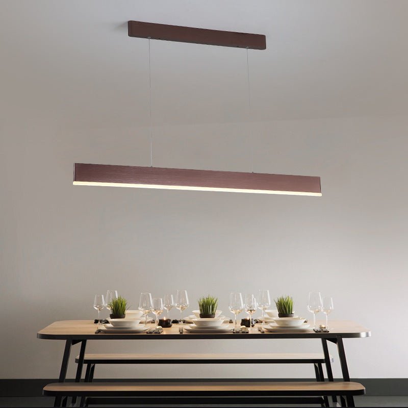 Modern Rectangular Aluminum LED Pendant Light 10-Light