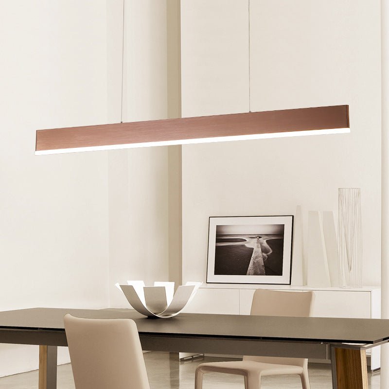Modern Rectangular Aluminum LED Pendant Light 10-Light