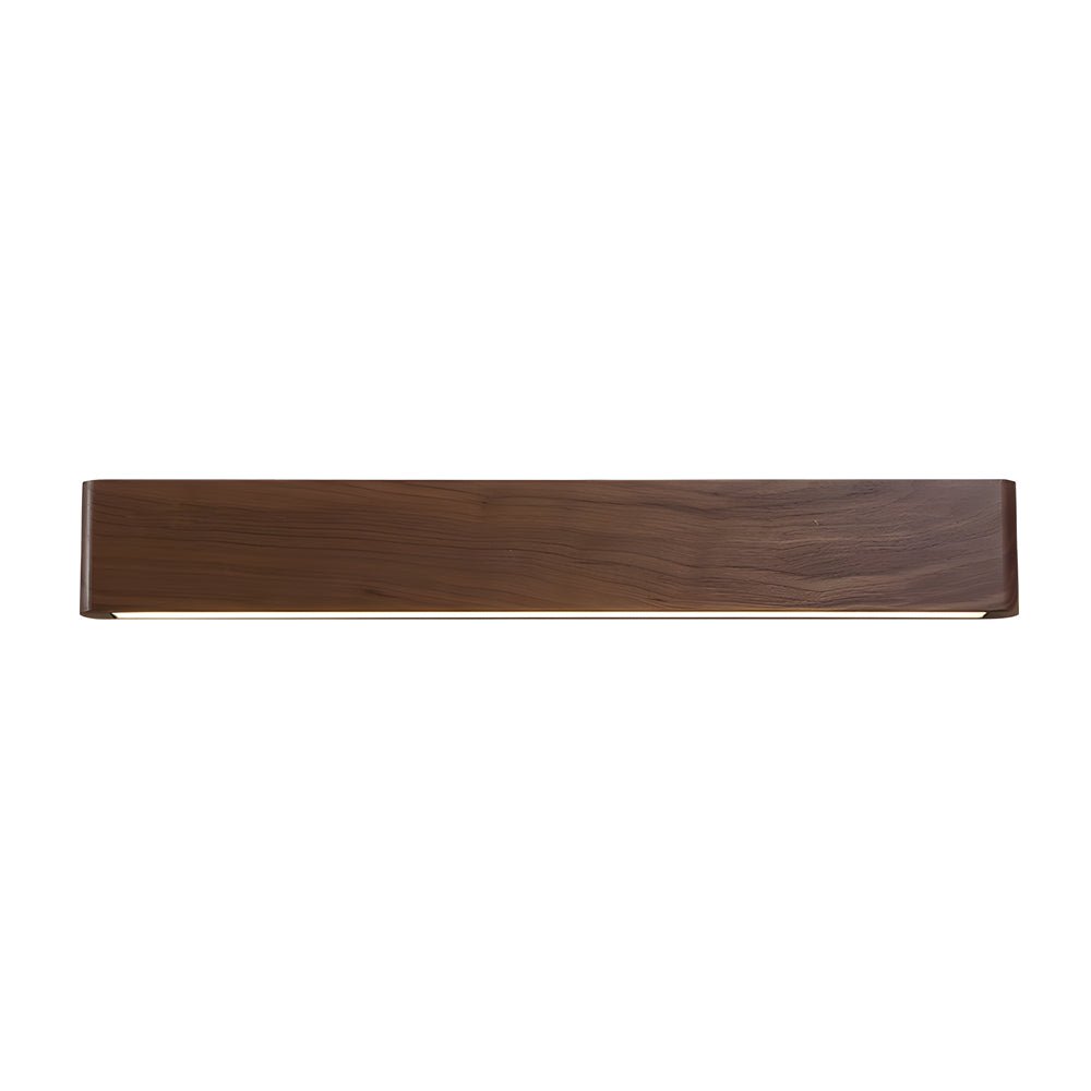 Linear Walnut Wood LED Wall Sconce - Modern Minimalist Design