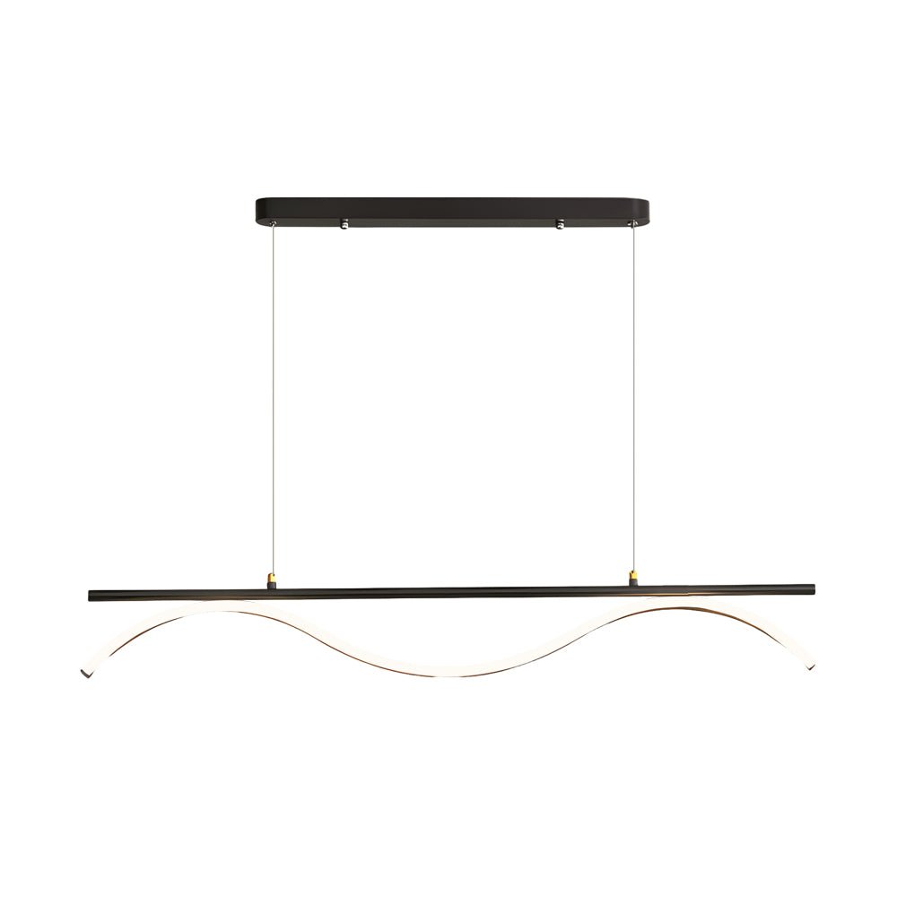 Wave Design LED Island Pendant Light - Modern Linear 47'' L