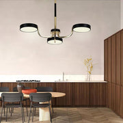 3-Light Circular LED Pendant Modern Dining Kitchen Chandelier