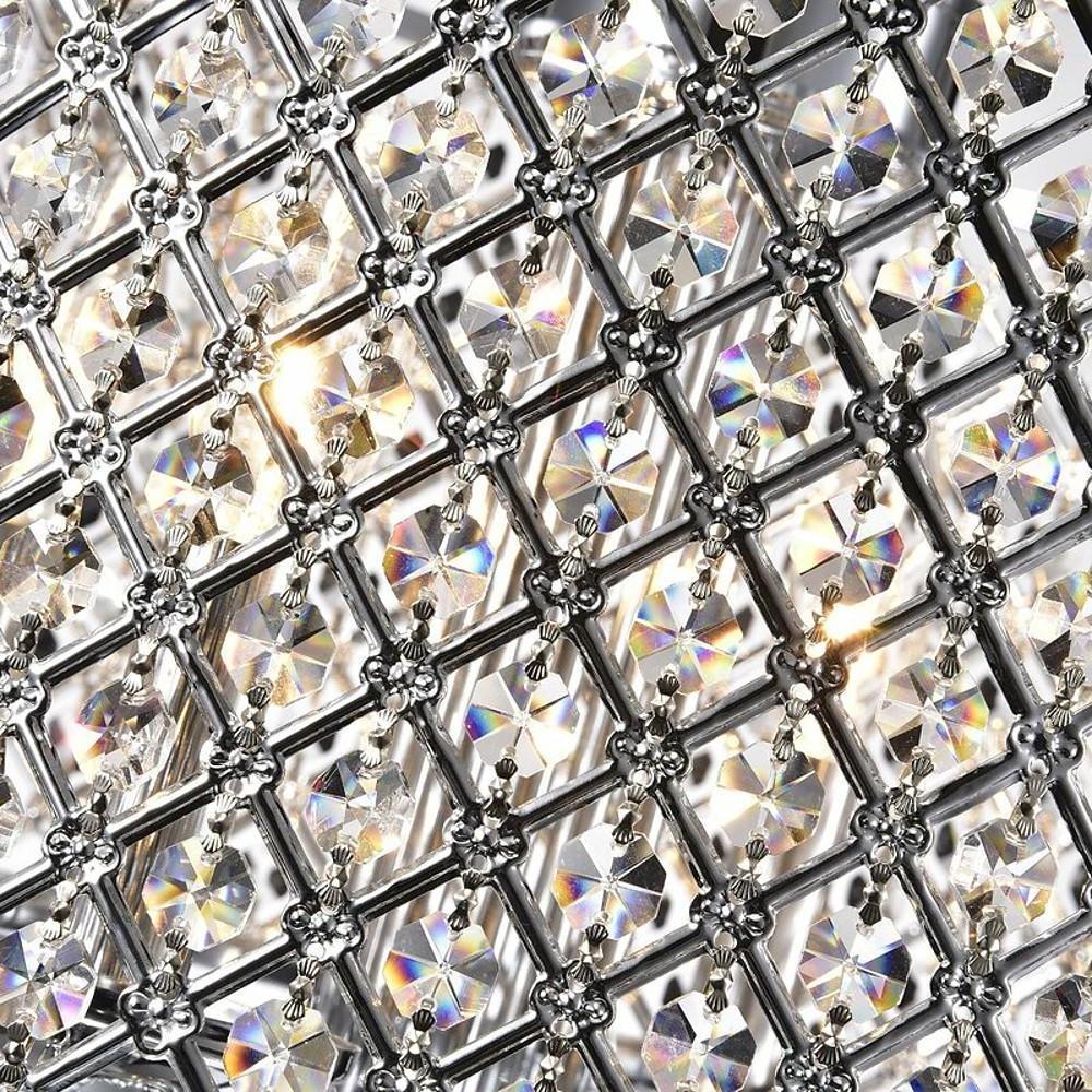 Crystal Metal Chandelier 4-Light Industrial Pendant Lighting