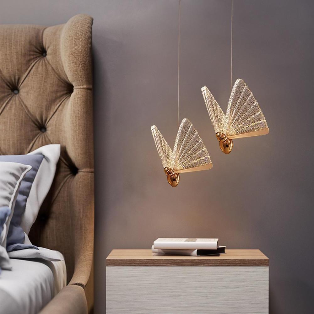 Butterfly Pendant Light – Modern Nordic Metal & Acrylic Ceiling Lamp