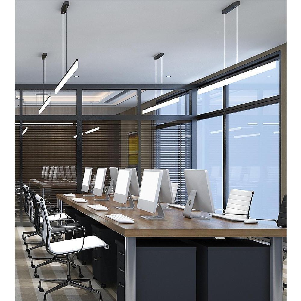 Modern Linear Aluminum Pendant Light with Acrylic Shade