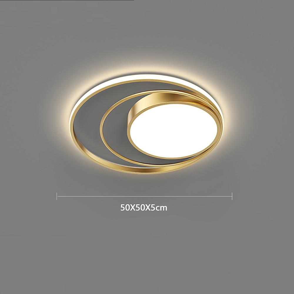 Modern Circular Black LED Flush Mount Ceiling Light