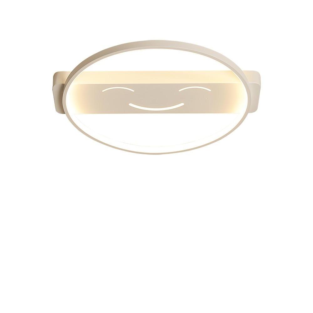 Modern Circle LED Flush Mount Ceiling Light – Metal & PVC Finish