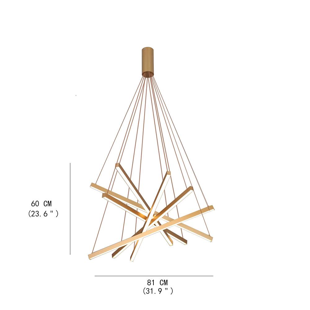 6-Light Modern Cluster Chandelier with Integrated LED
