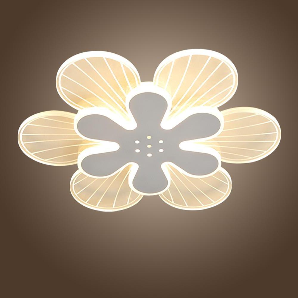 Modern Geometric Flower LED Flush Mount Ceiling Light - Dimmable