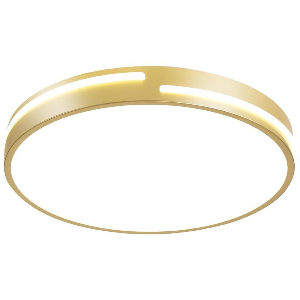 Minimalist Round Dimmable LED Flush Mount Ceiling Light - Gold