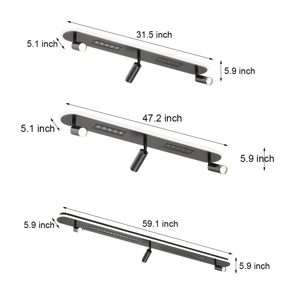 Modern Aluminum Adjustable Spotlight Ceiling Light with 3-Step Dimming
