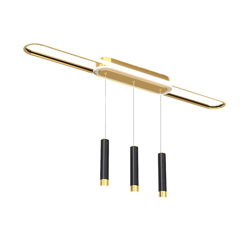 Modern Linear LED Pendant Light with Three-Step Dimming