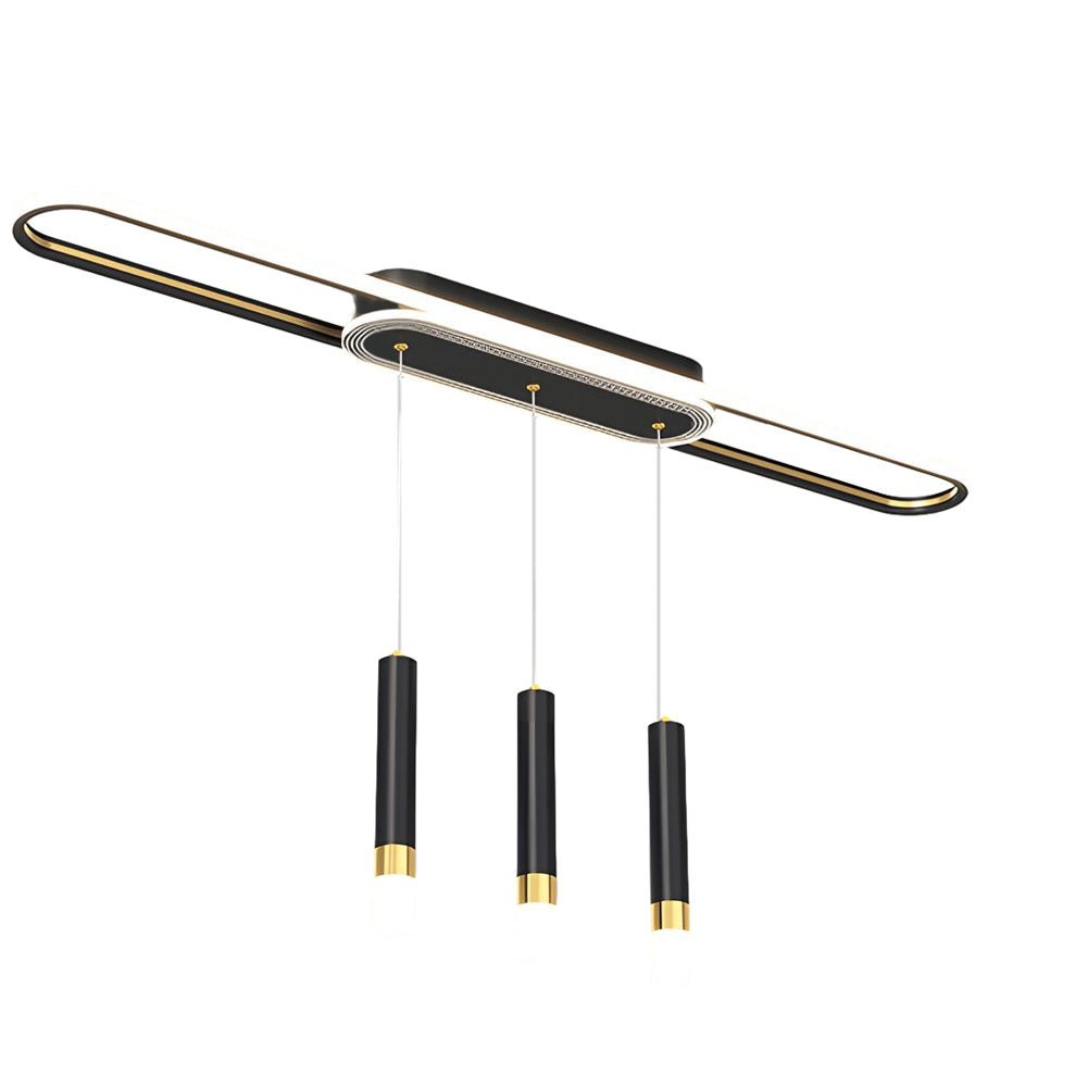 Modern Linear LED Pendant Light with Three-Step Dimming