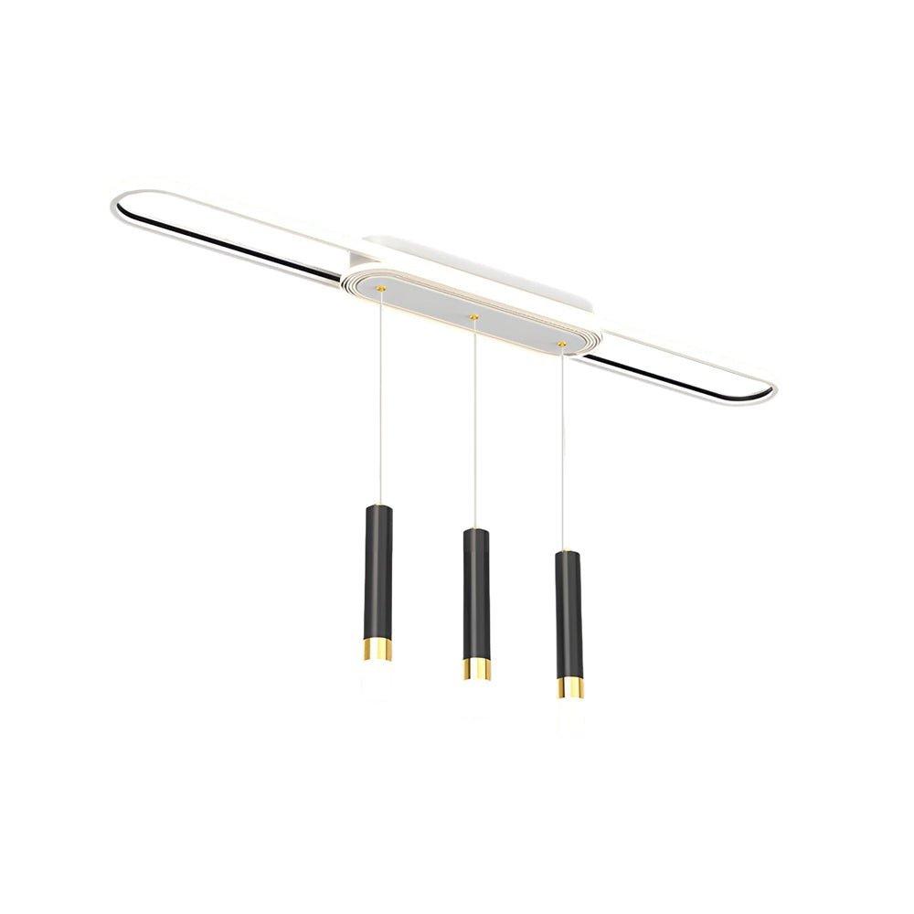 Modern Linear LED Pendant Light with Three-Step Dimming