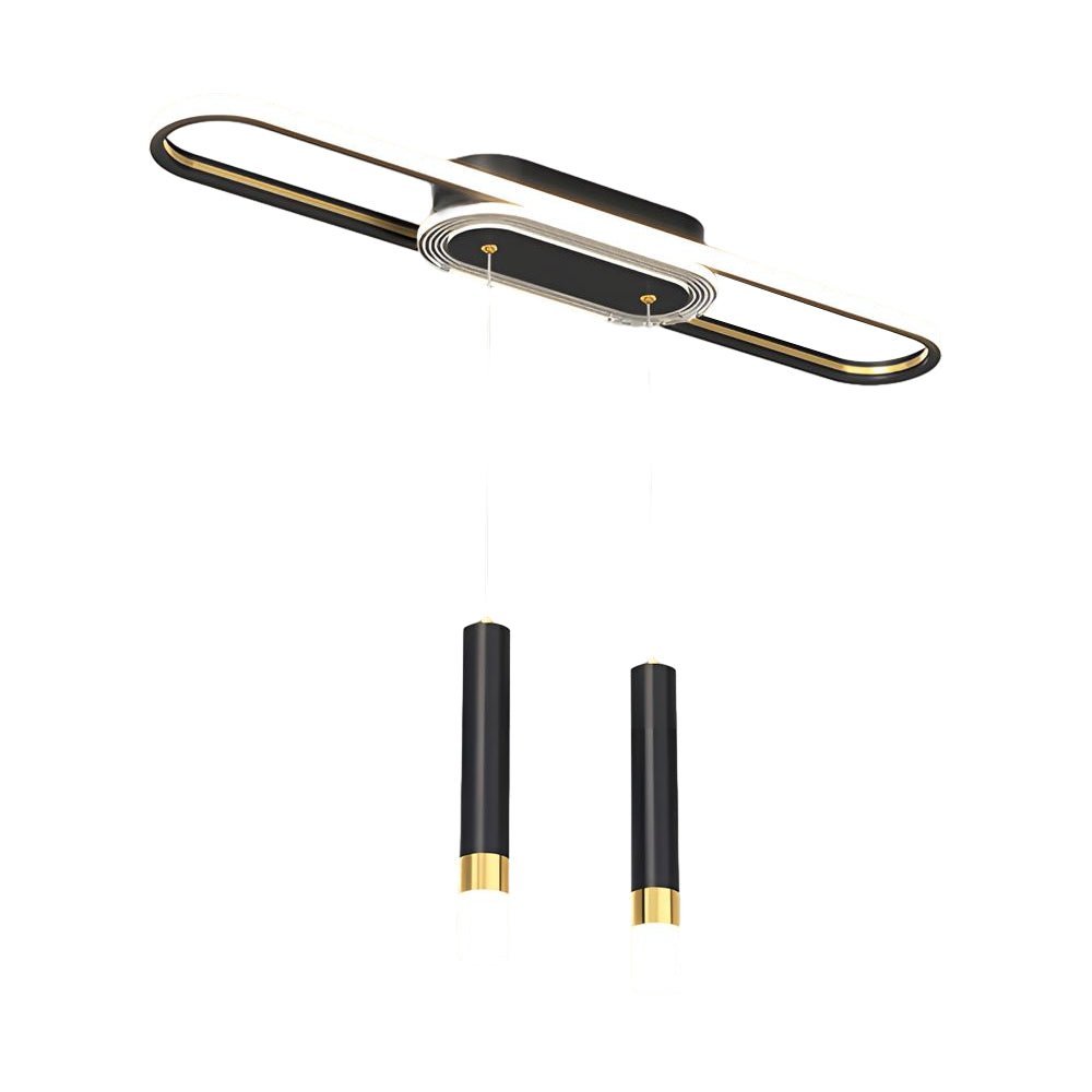 Modern Linear LED Pendant Light with Three-Step Dimming