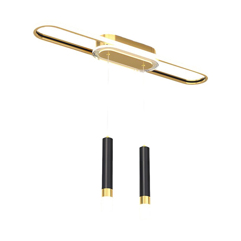 Modern Linear LED Pendant Light with Three-Step Dimming