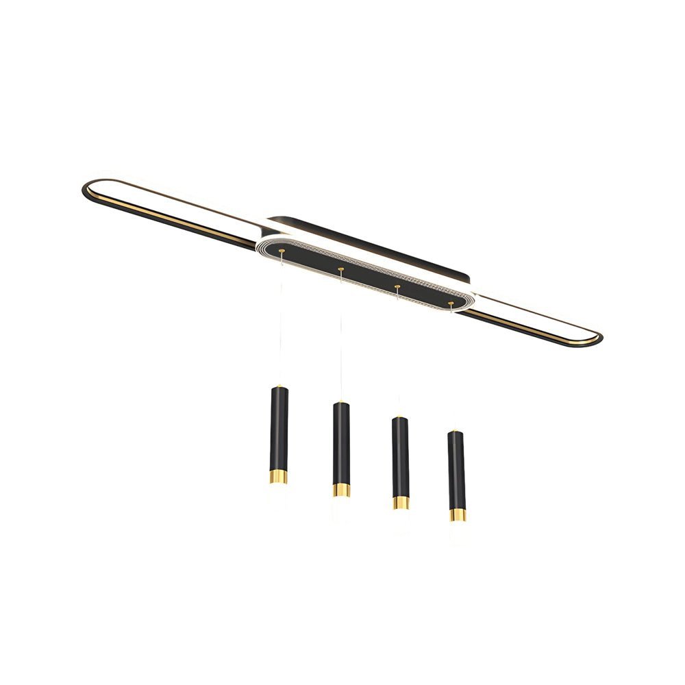 Modern Linear LED Pendant Light with Three-Step Dimming