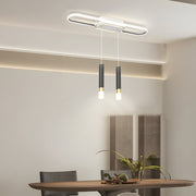 Modern Linear LED Pendant Light with Three-Step Dimming