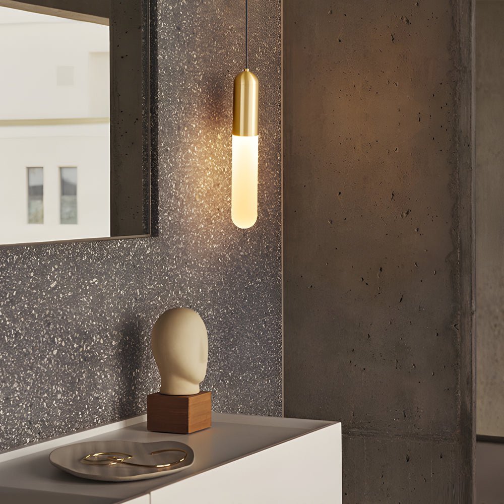 Modern Copper Acrylic Pendant Light with 3-Step Dimming