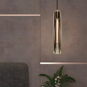 Crystal Pendant Light with Long Tungsten Filament LED Bulb