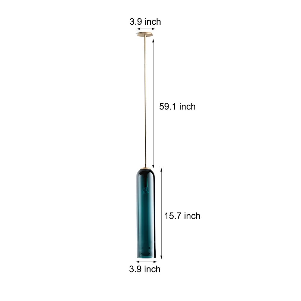 Modern Glass Bottle Pendant Light – Cylindrical Design