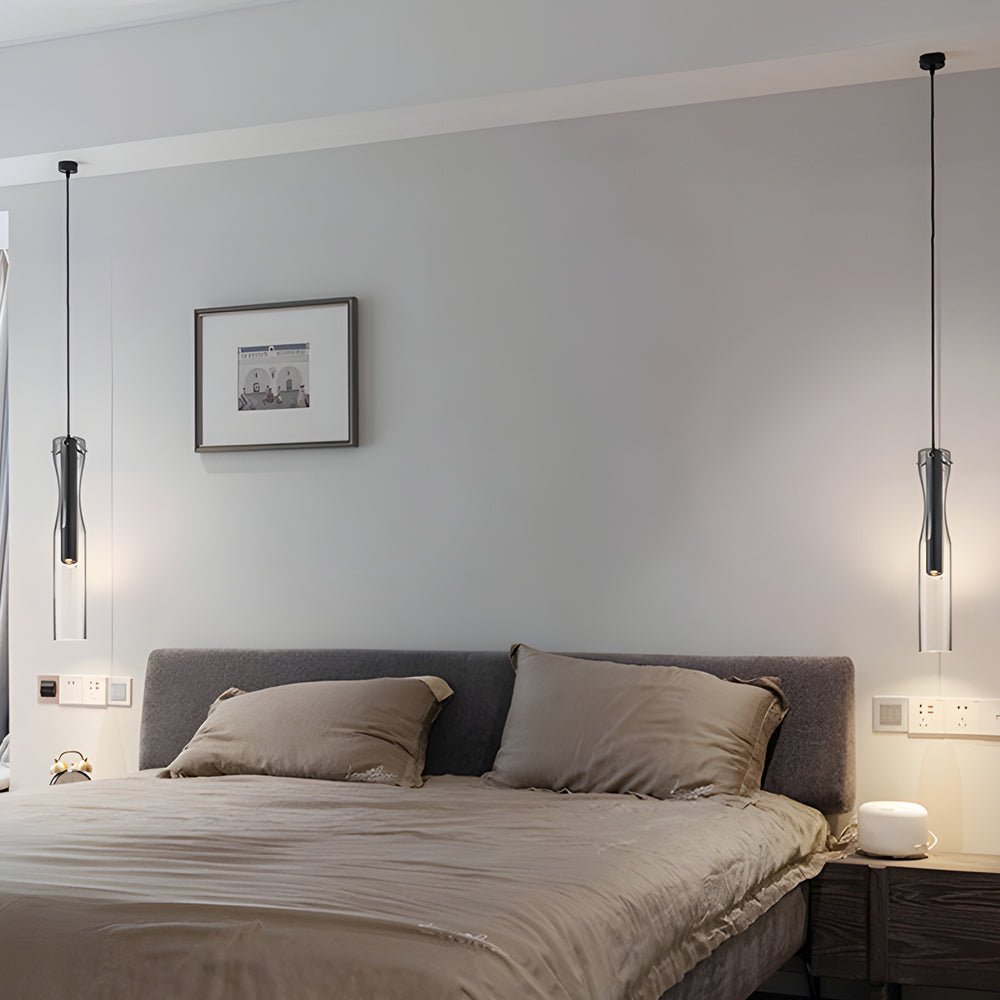 Glass Copper Modern Pendant Light 3-Step Dimming LED 3W
