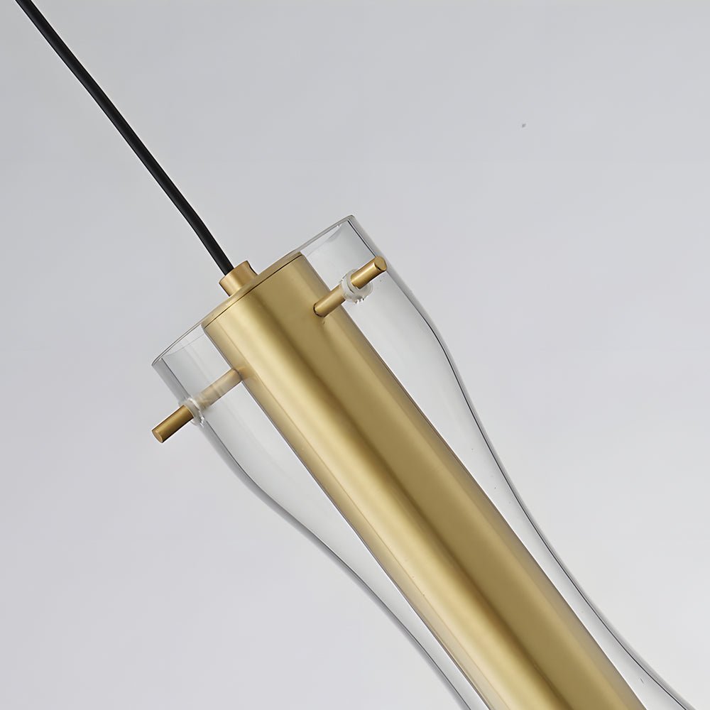 Glass Copper Modern Pendant Light 3-Step Dimming LED 3W