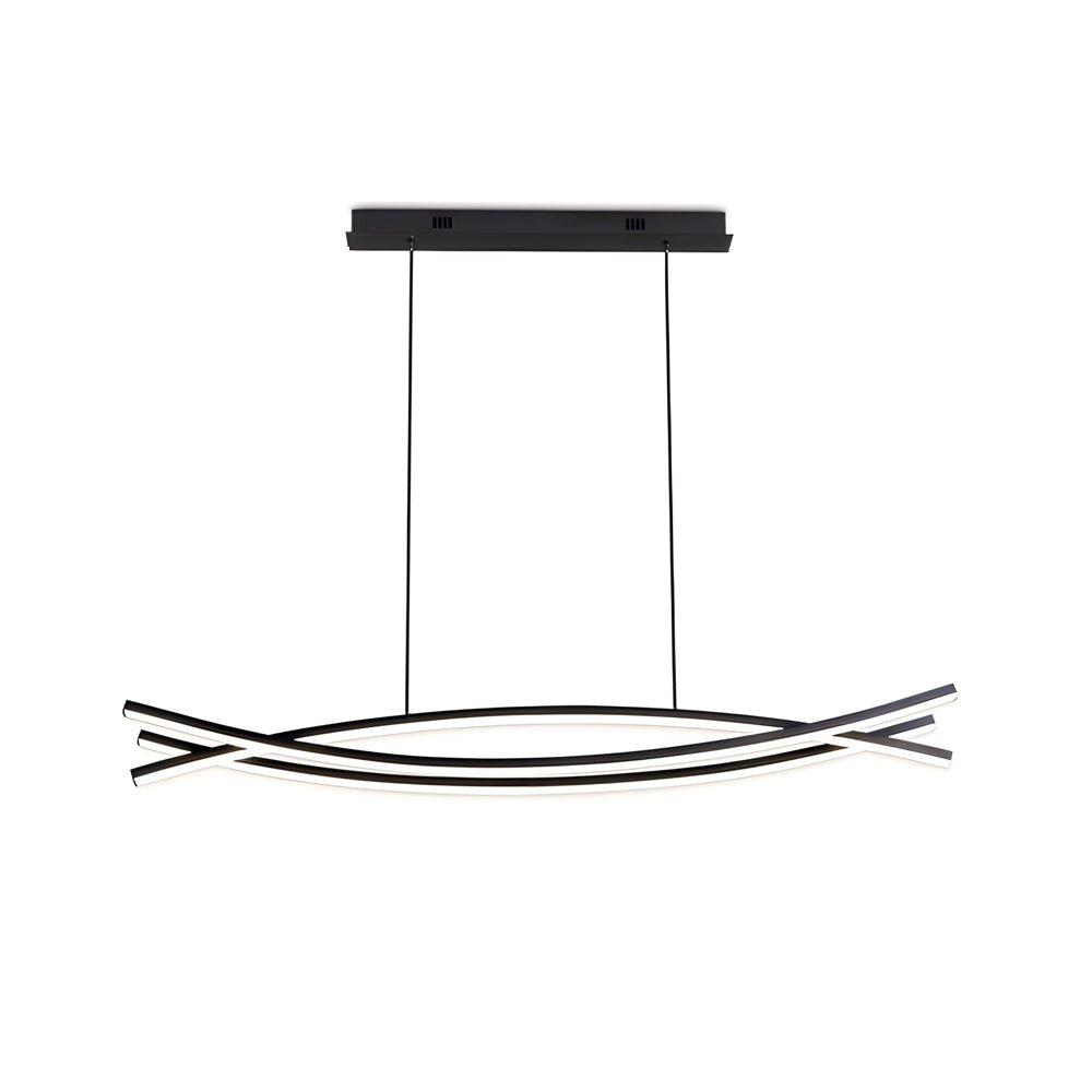 Modern Linear LED Chandelier with Dimmable Aluminum Body