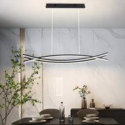 Modern Linear LED Chandelier with Dimmable Aluminum Body