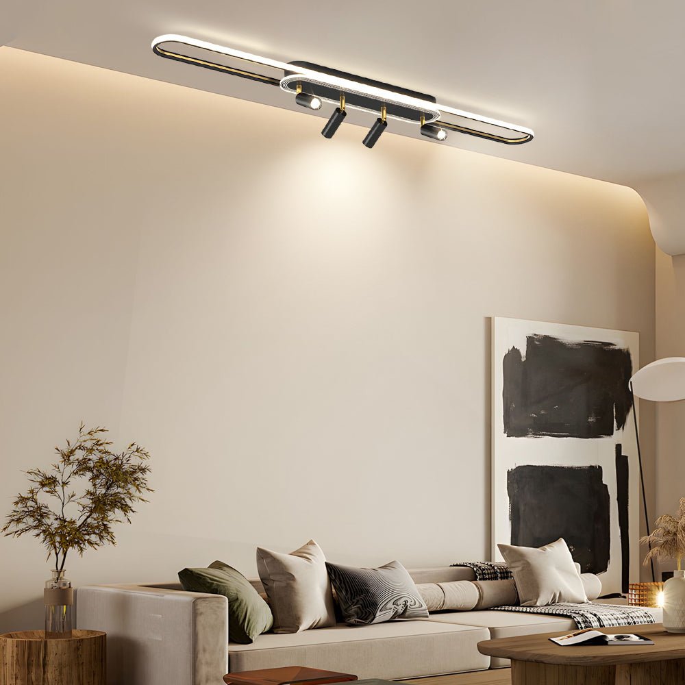 Modern Adjustable Spotlight Ceiling Light with Three-Step Dimming