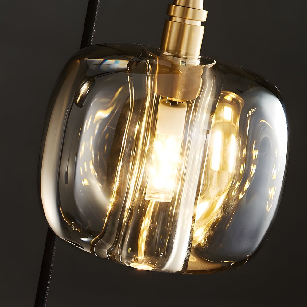 Spiral Crystal Cube Pendant Light Dimmable Chandelier Staircase