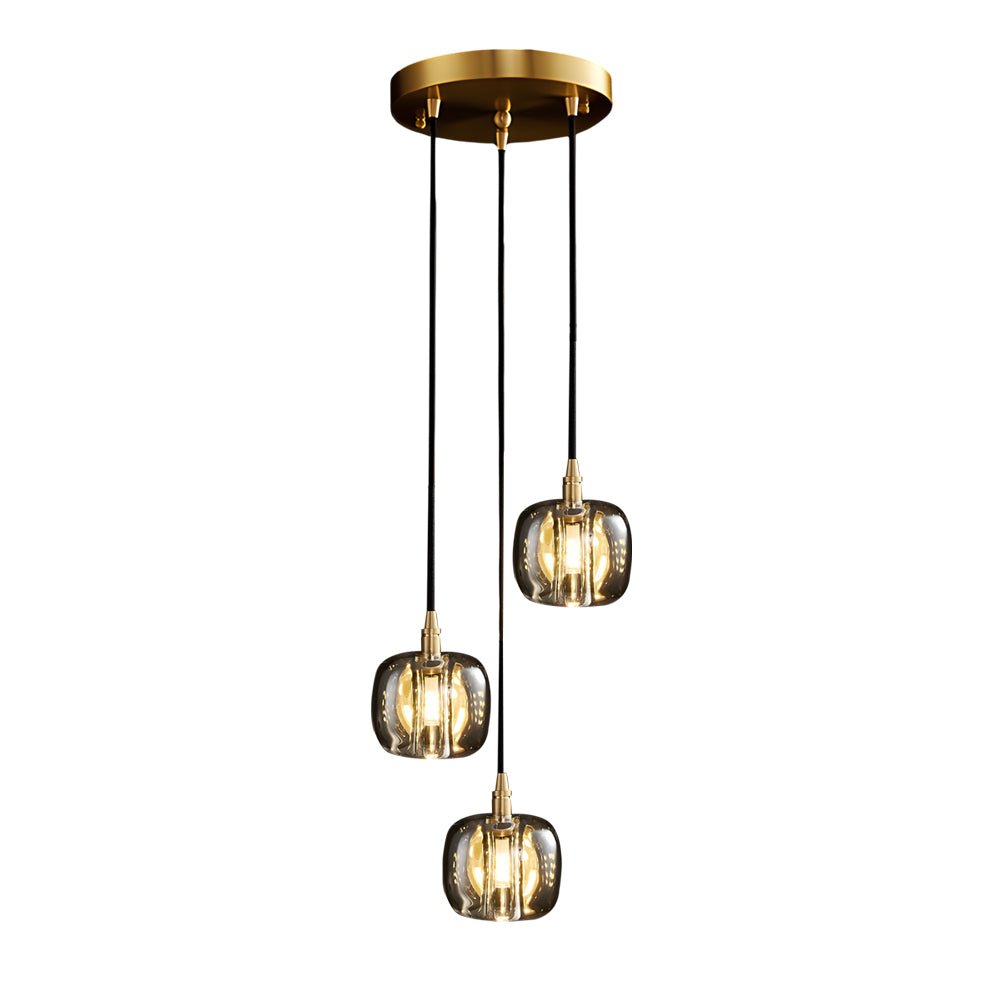 Spiral Crystal Cube Pendant Light Dimmable Chandelier Staircase