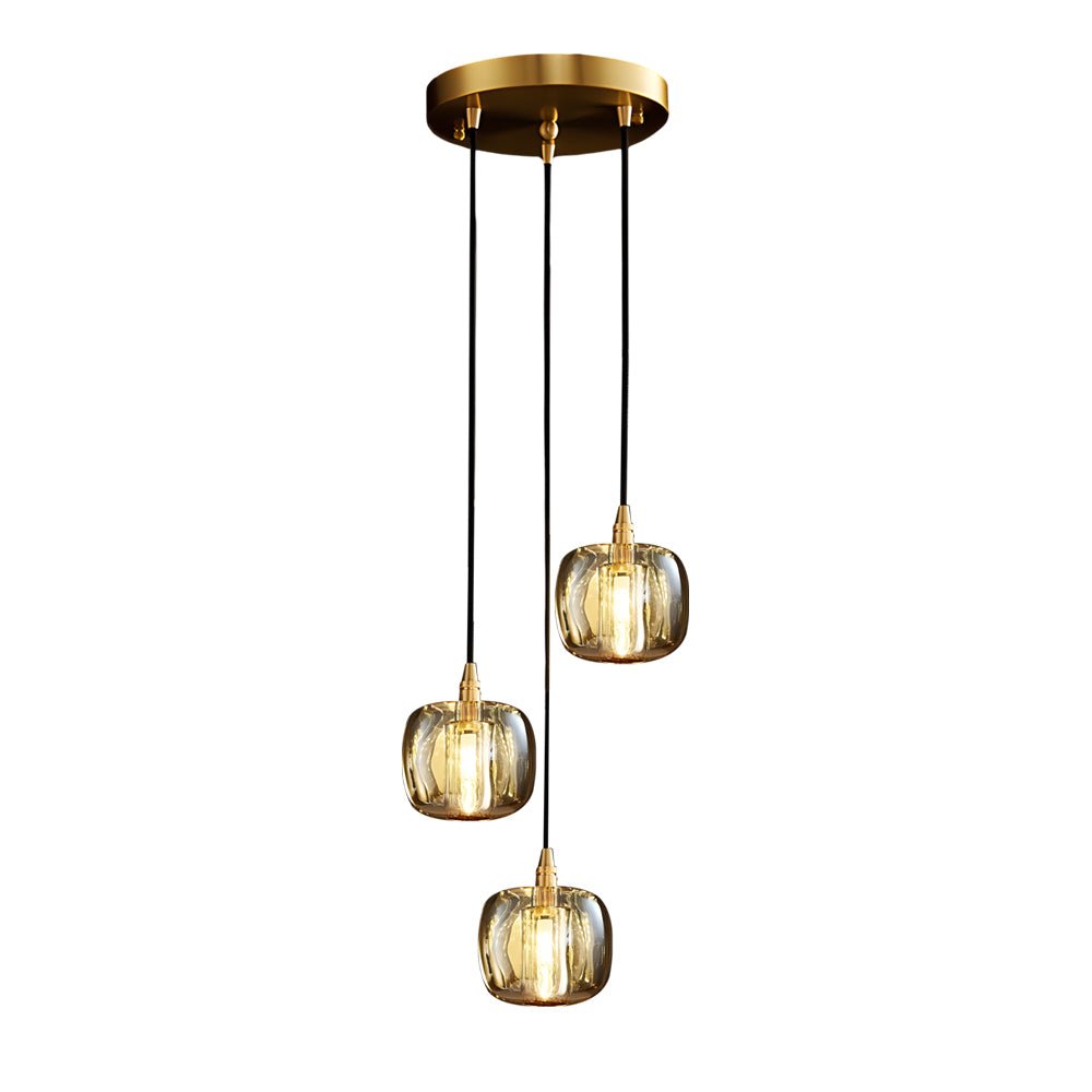 Spiral Crystal Cube Pendant Light Dimmable Chandelier Staircase