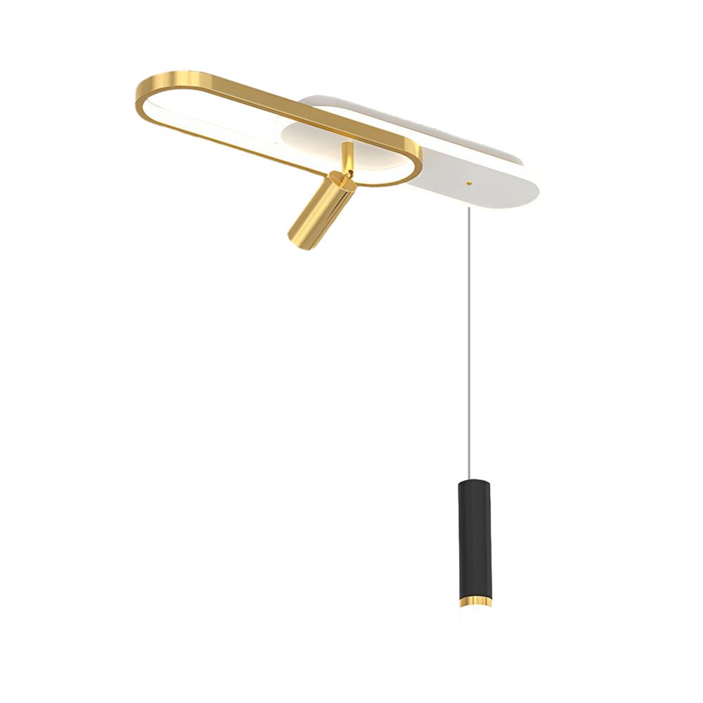 Modern LED Ceiling Light with Adjustable Spotlight & Pendant
