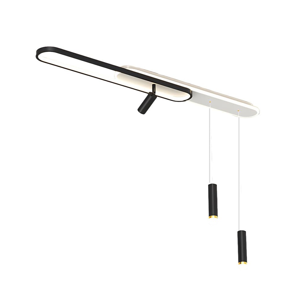 Modern LED Ceiling Light with Adjustable Spotlight & Pendant