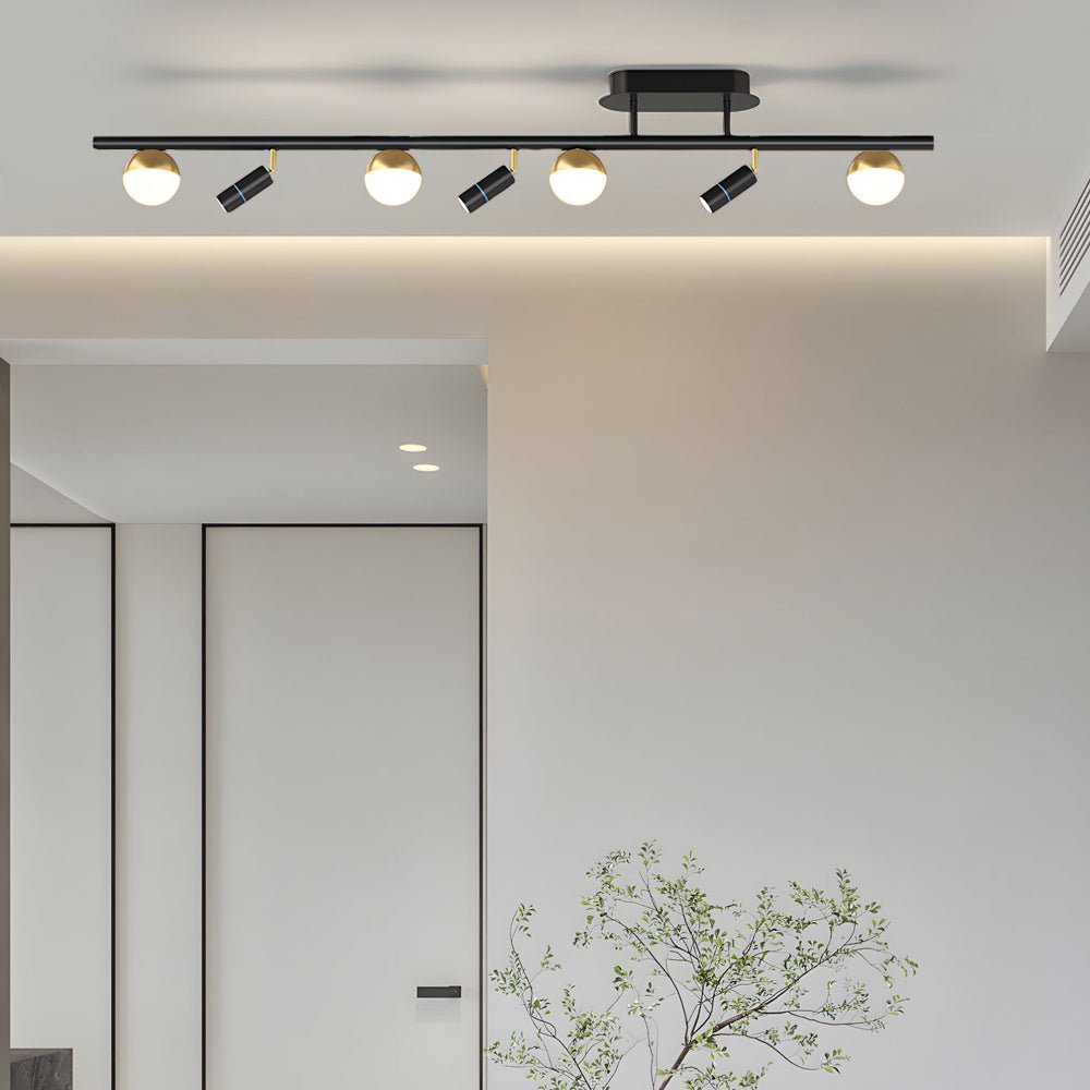 Modern Linear Spotlight with Three-Step Dimming & Adjustable Heads