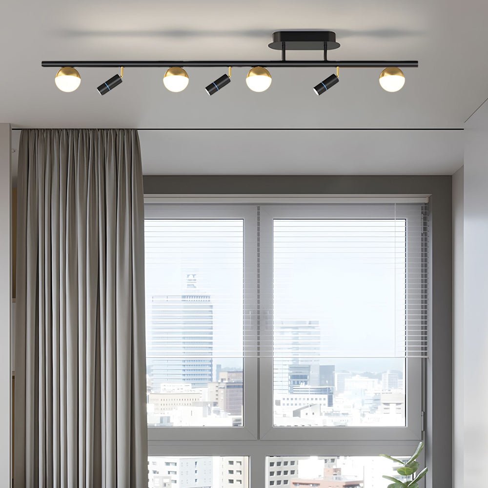 Modern Linear Spotlight with Three-Step Dimming & Adjustable Heads