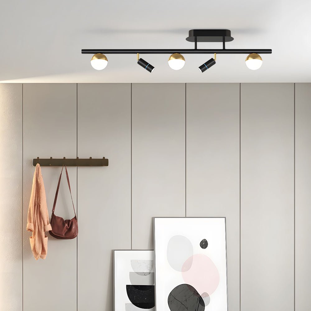 Modern Linear Spotlight with Three-Step Dimming & Adjustable Heads