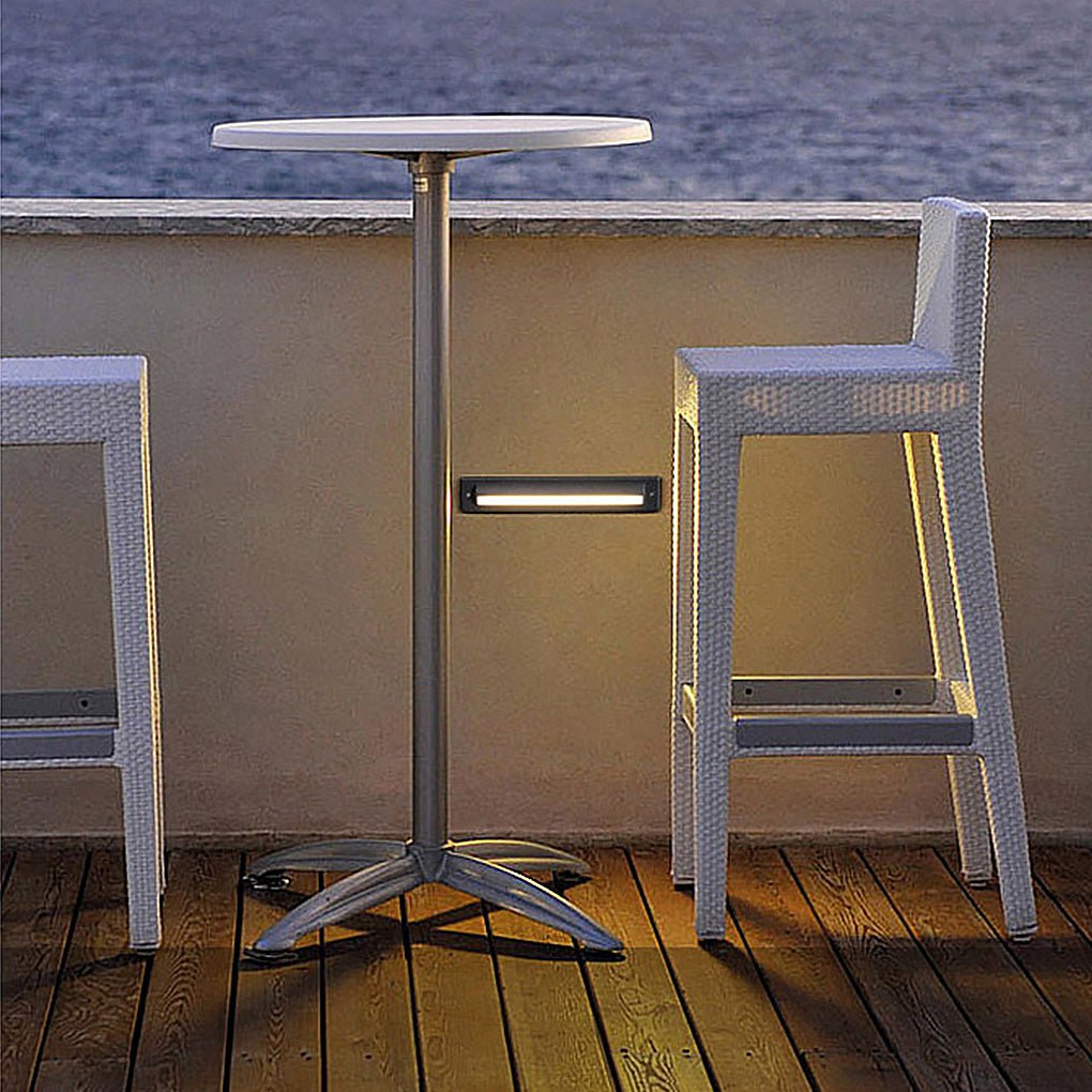 Black LED Recessed Step Light – Outdoor Aluminum Deck Lighting