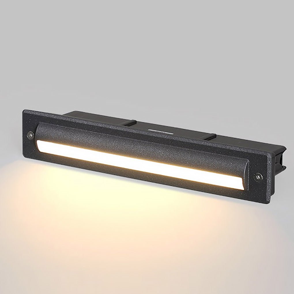 Black LED Recessed Step Light – Outdoor Aluminum Deck Lighting