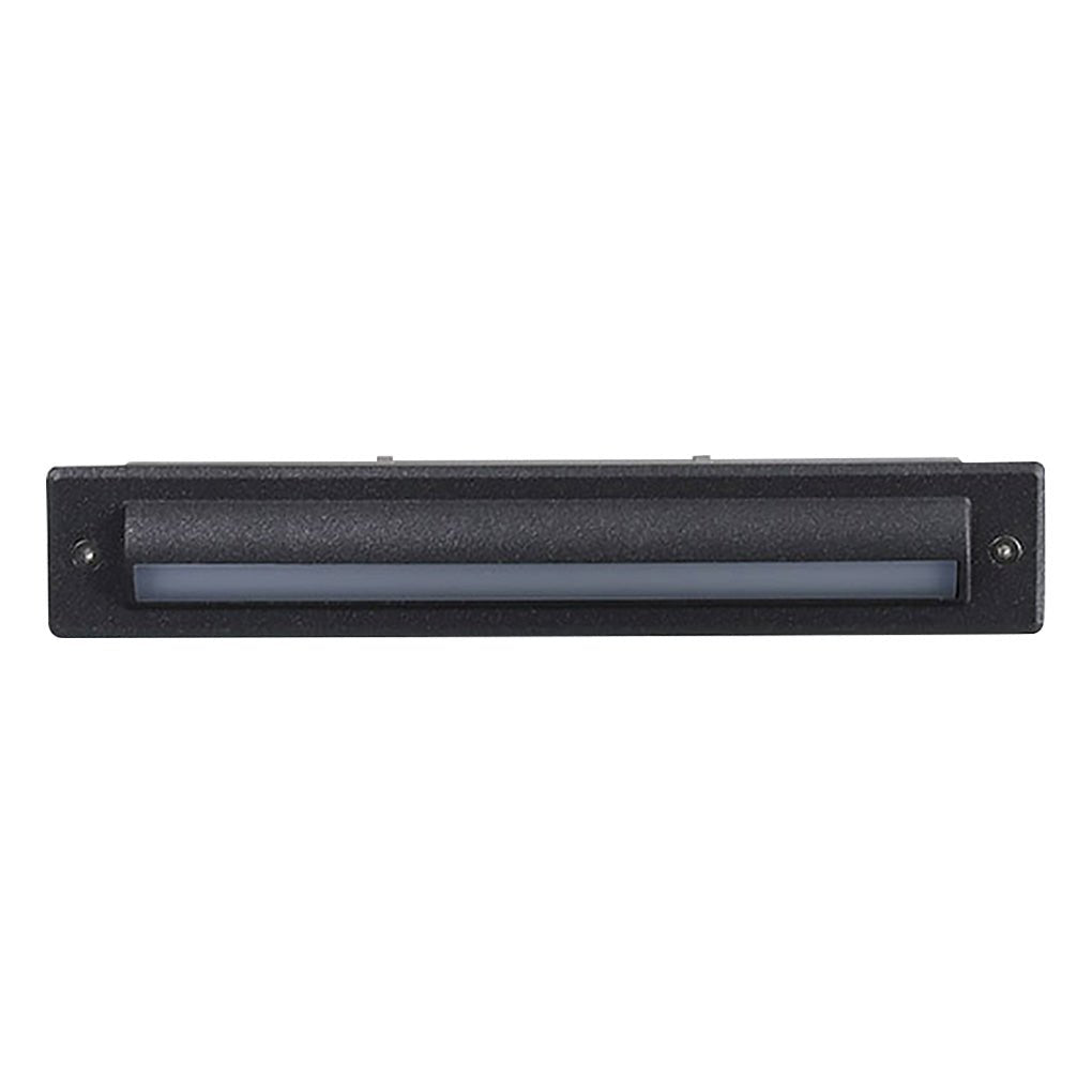 Black LED Recessed Step Light – Outdoor Aluminum Deck Lighting