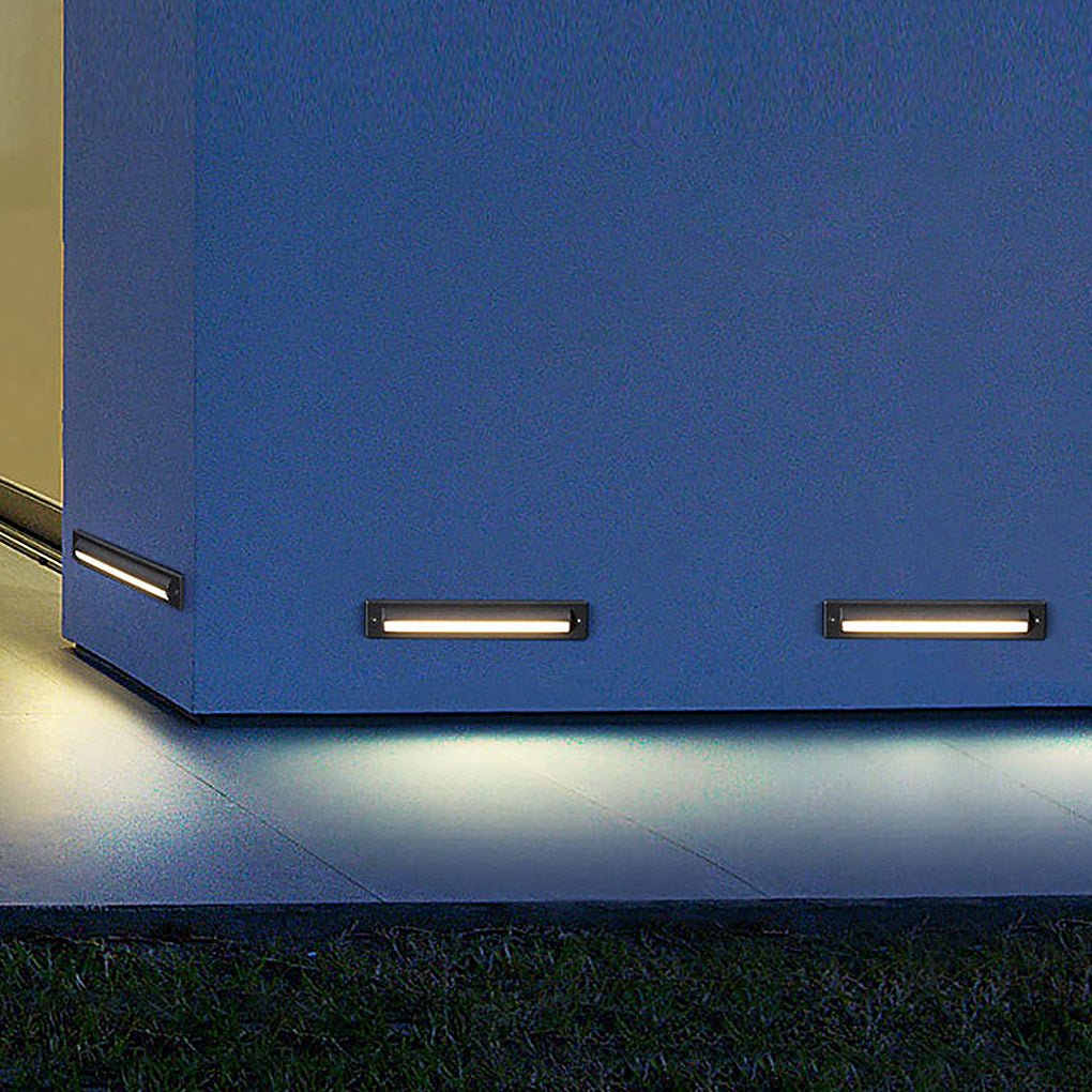 Black LED Recessed Step Light – Outdoor Aluminum Deck Lighting