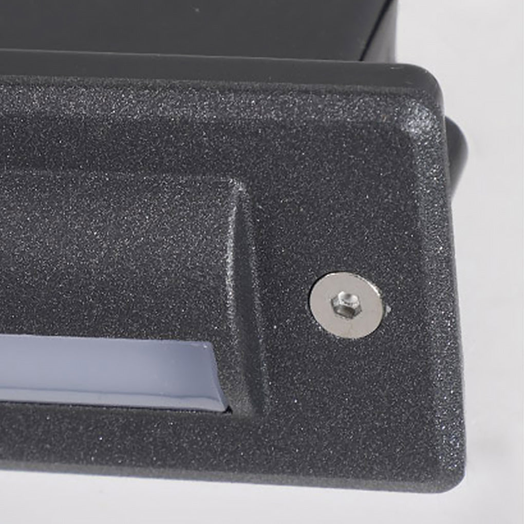 Black LED Recessed Step Light – Outdoor Aluminum Deck Lighting