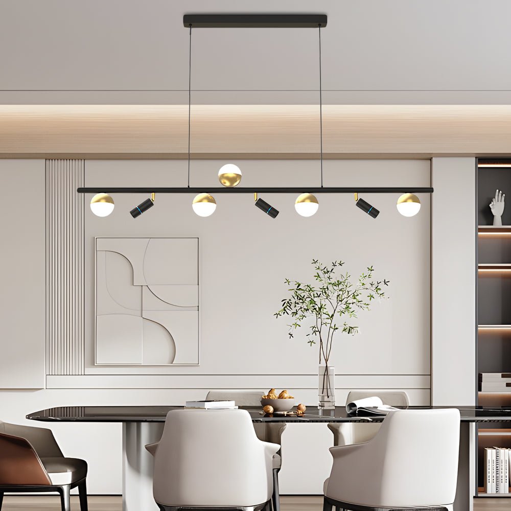Modern Linear LED Pendant Light with 3-Step Dimming