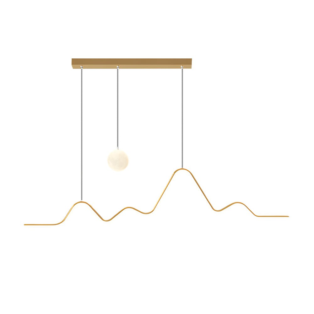 Mountain Moon Landscape Pendant Light with 3-Step Dimming LED